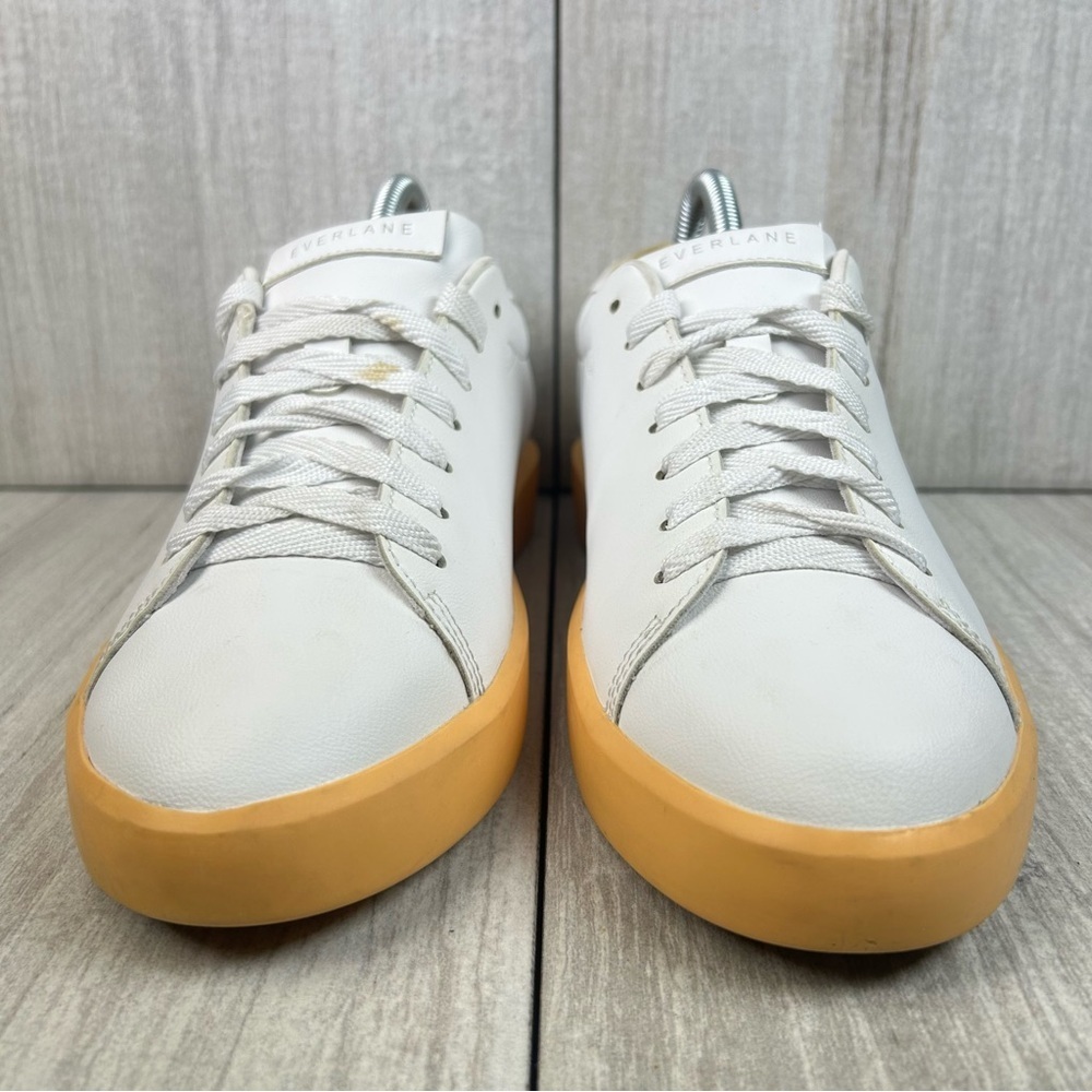 Everlane The ReLeather Tennis Court White Leather Sneaker Shoe Womens Size 8 - Picture 5 of 11